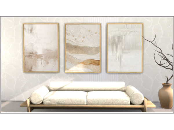 Mix Wabi Sabi Wall Art - The Sims 4 Custom Content