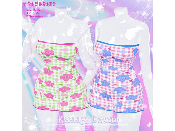 Alpha Kassy Dress - The Sims 4 Custom Content