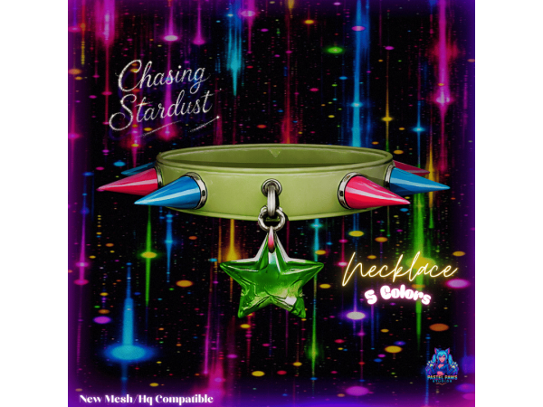 Alpha Chasing Stardust_Necklace by PastelPaws - The Sims 4 Custom Content