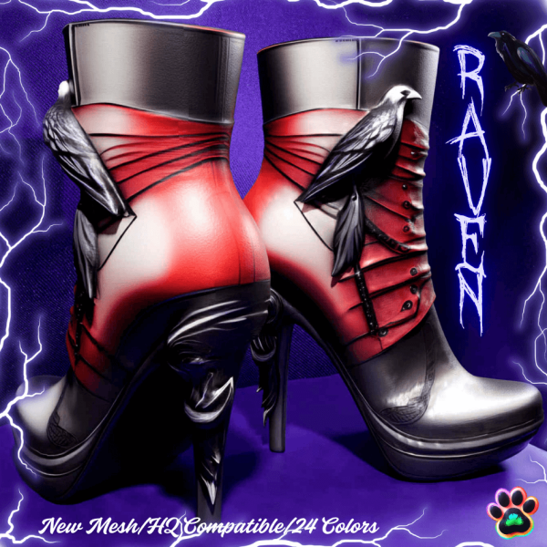 Alpha Raven Boots by simsfinds - The Sims 4 Custom Content