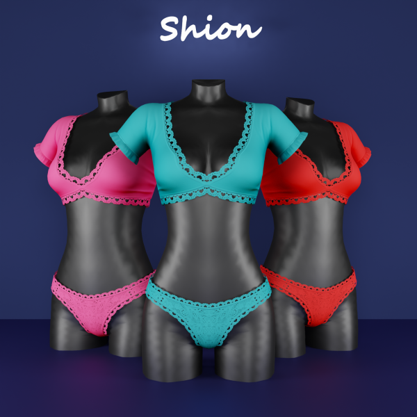 Alpha Shion Honey Scallop Set by shion_sims - The Sims 4 Custom Content