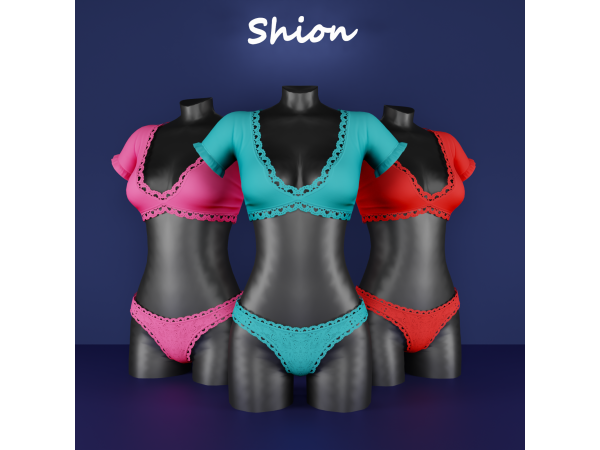 Alpha Shion Honey Scallop Set - The Sims 4 Custom Content