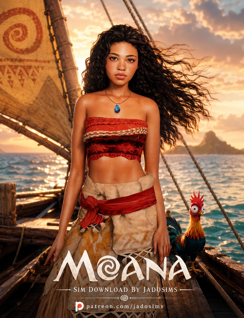 Alpha Moana (Sim Download) by shopwithflynnn - The Sims 4 Custom Content