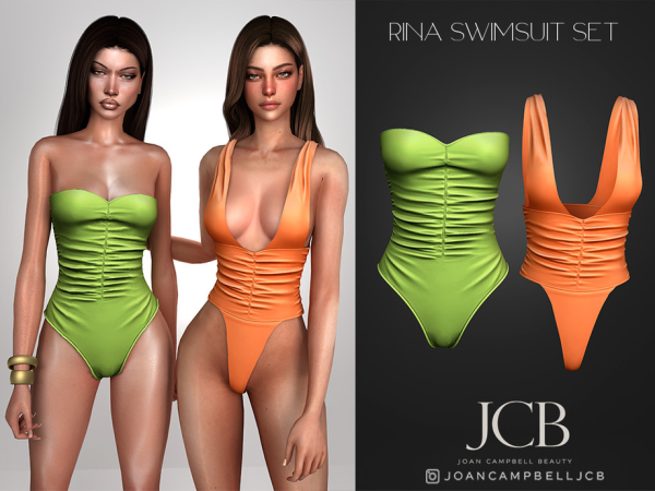 Alpha RINA SWIMSUIT SET by Joan_Campbell_Beauty_ - The Sims 4 Custom Content