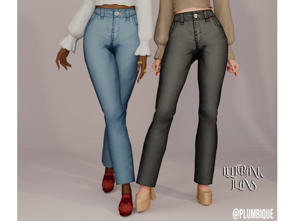 Maxis Match Plumbique_ LEFT BANK JEANS - The Sims 4 Custom Content