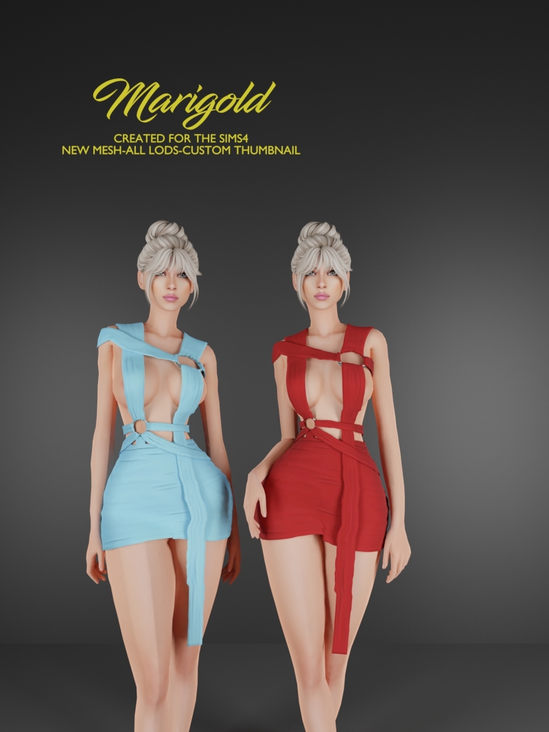 Alpha MARIGOLD TS4_NAYLA OUTFIT by marigoldsims - The Sims 4 Custom Content