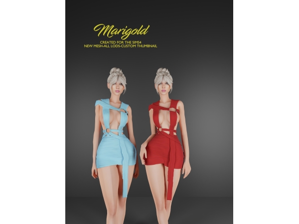 Alpha MARIGOLD TS4_NAYLA OUTFIT - The Sims 4 Custom Content