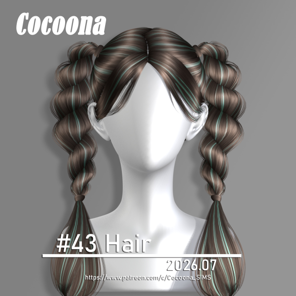 Alpha Cocoona_HAIR 43 by simsfinds - The Sims 4 Custom Content