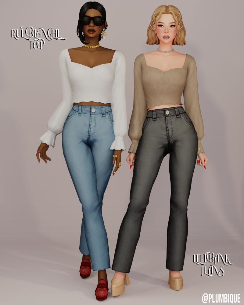 Maxis Match Plumbique_RUE BLANCHE TOP - The Sims 4 Custom Content