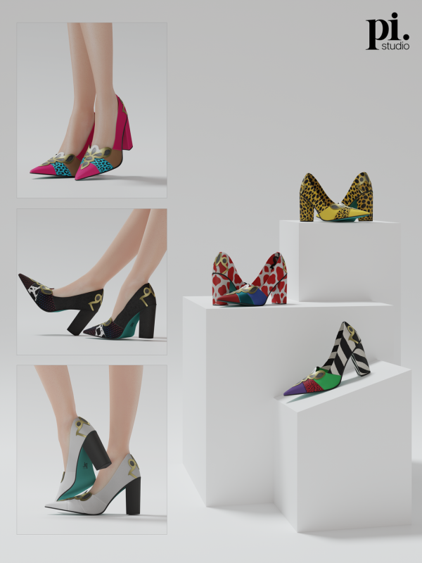 Alpha Renault's Coque Banana Heels (Free) by admpietros - The Sims 4 Custom Content
