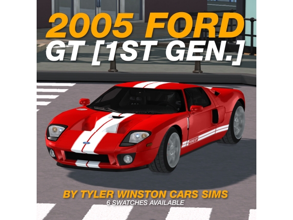 Alpha Tyler Winston Cars 2005 Ford GT - The Sims 4 Custom Content