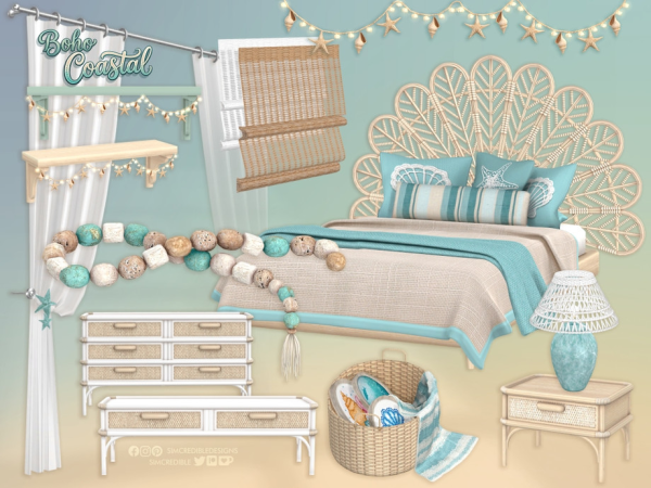 Alpha Boho Coastal - The Sims 4 Custom Content