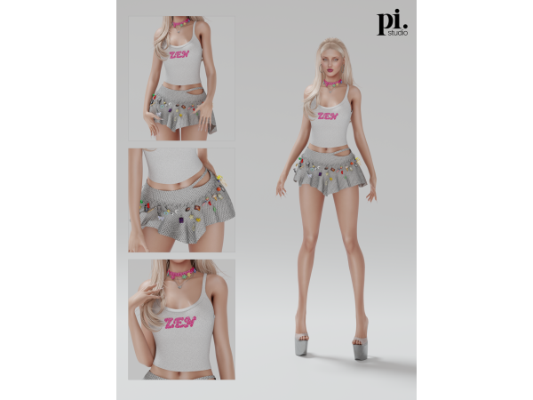 Alpha Zara Larsson's Top Skirt RuPaul's Drag Race (Patreon) - The Sims 4 Custom Content
