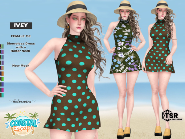 Mix COASTAL ESCAPE IVEY Mini Dress by Helsoseira - The Sims 4 Custom Content