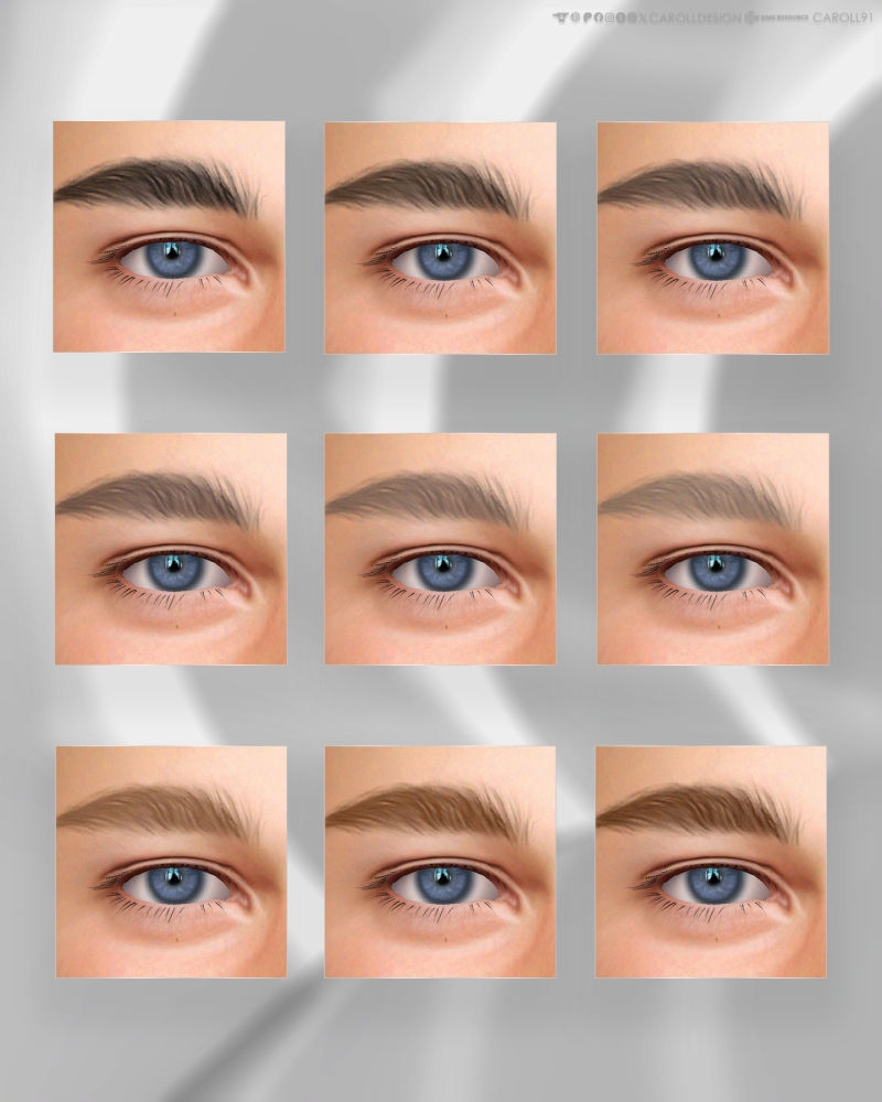 Alpha Noah Brows HQ by carolldesign - The Sims 4 Custom Content