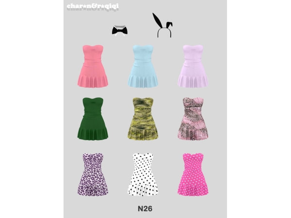 Mix [charonroqiqi]N26_dress - The Sims 4 Custom Content