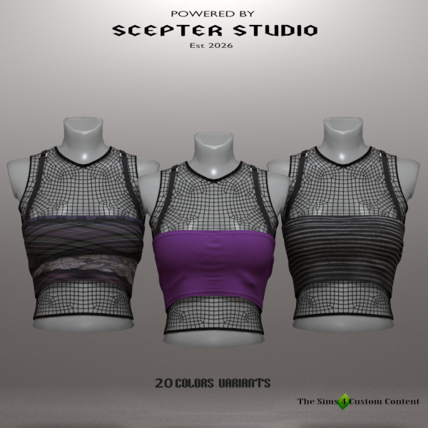 Alpha Noctessa C top by scepterstudio - The Sims 4 Custom Content