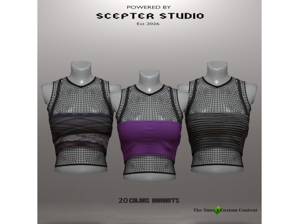 Alpha Noctessa C top by Scepter - The Sims 4 Custom Content