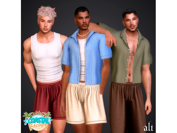 Alpha Coastal Escape SEBASTIAN set - The Sims 4 Custom Content