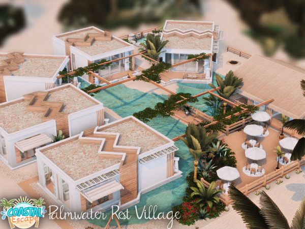 Maxis Match Palmwater Rest Village l noCC - The Sims 4 Custom Content