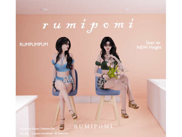 Alpha Rumpumpum_Delphine Outfit Set - The Sims 4 Custom Content