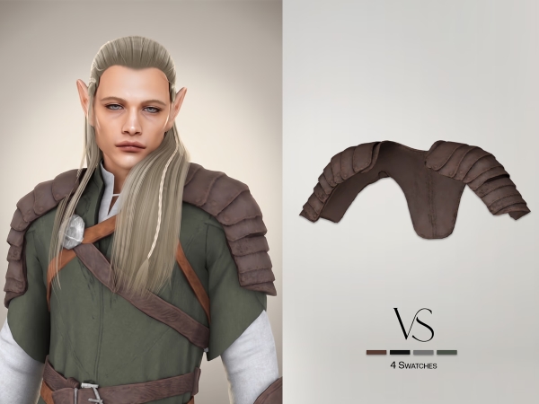 Sims 4 Alpha Masculinos CC: Legolas Shoulder Armor