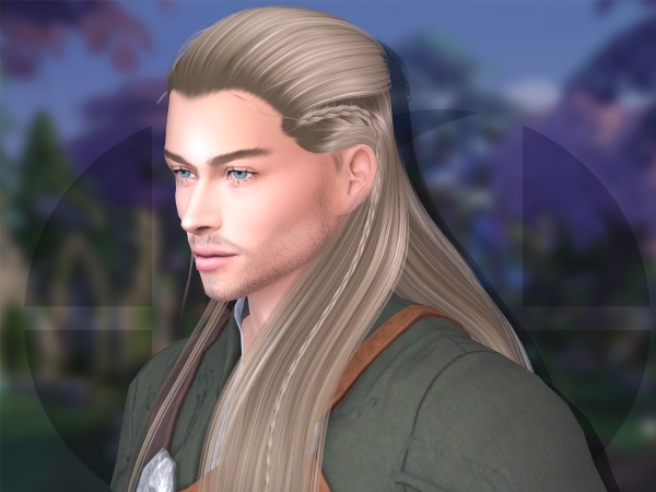 Alpha Legolas Hairstyle Male - The Sims 4 Custom Content