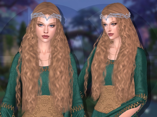Alpha Galadriel Hairstyle - The Sims 4 Custom Content