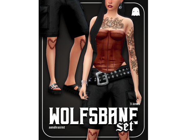 Maxis Match WOLFSBANE SET by sondescent - The Sims 4 Custom Content