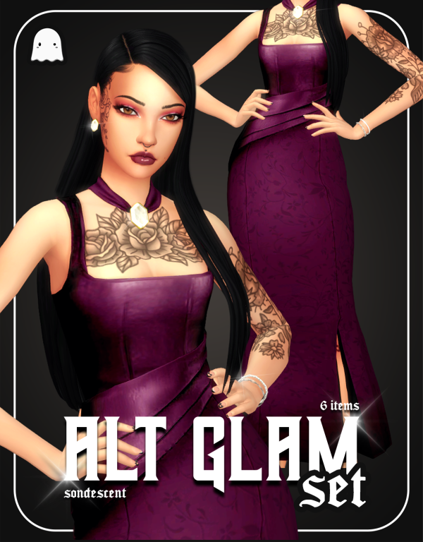Maxis Match ALT GLAM SET by simsfinds - The Sims 4 Custom Content