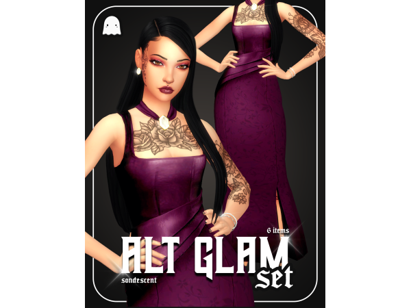 Maxis Match ALT GLAM SET by sondescent - The Sims 4 Custom Content