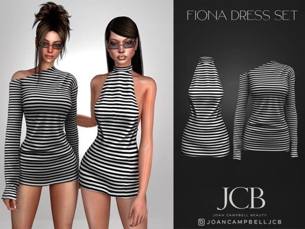 Alpha FIONNA DRESS SET by Joan_Campbell_Beauty_ - The Sims 4 Custom Content