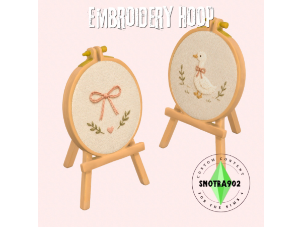Maxis Match Embroidery Hoop by Snotra902 - The Sims 4 Custom Content