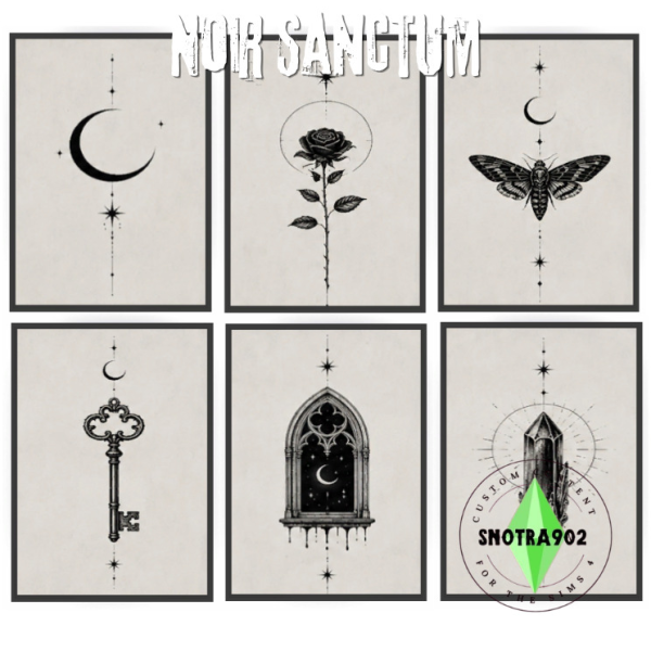 Mix Noir Sanctum by simsfinds - The Sims 4 Custom Content
