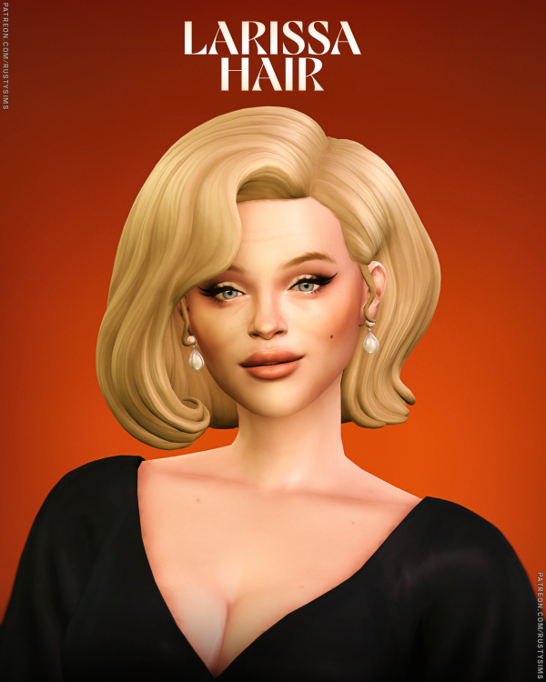 Maxis Match Larissa Hair by simsfinds - The Sims 4 Custom Content
