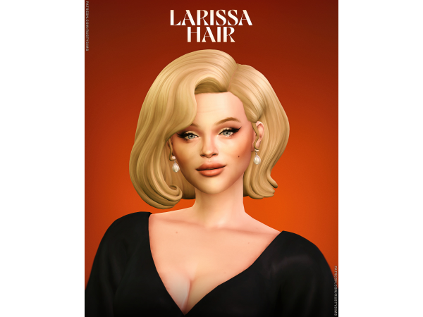 Maxis Match Larissa Hair by rustysims - The Sims 4 Custom Content