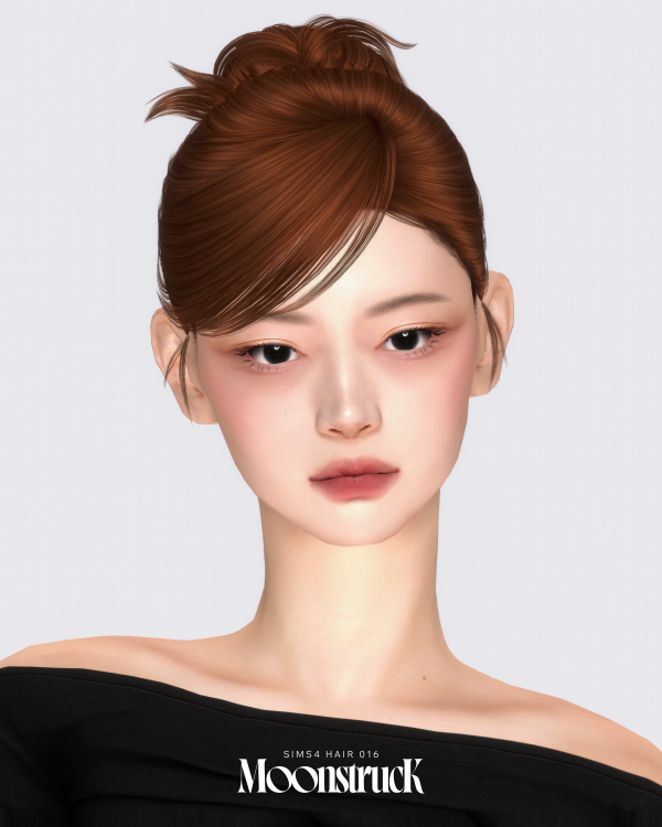 Alpha [SIMS4] HAIR_NO_016 by simsfinds - The Sims 4 Custom Content