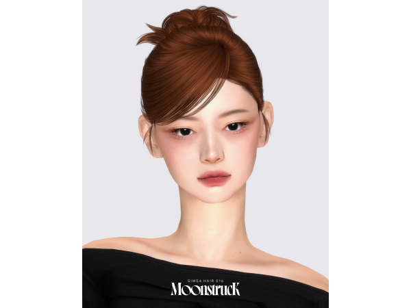 Alpha [SIMS4] HAIR_NO_016 by MoonstrucK_3D - The Sims 4 Custom Content