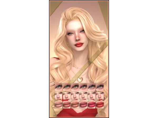 Alpha GPME GOLD MAKEUP SET CC126 by goppolsme - The Sims 4 Custom Content