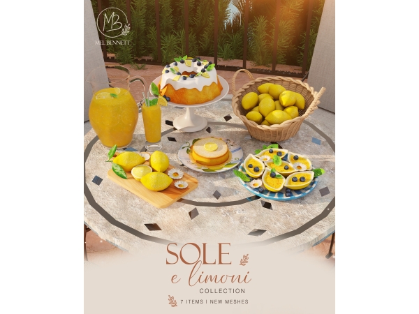 Mix Sole e Limoni Collection - The Sims 4 Custom Content
