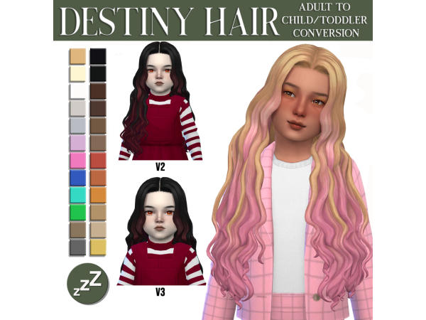 Maxis Match AH00B Hair Conversions by sleepyz - The Sims 4 Custom Content