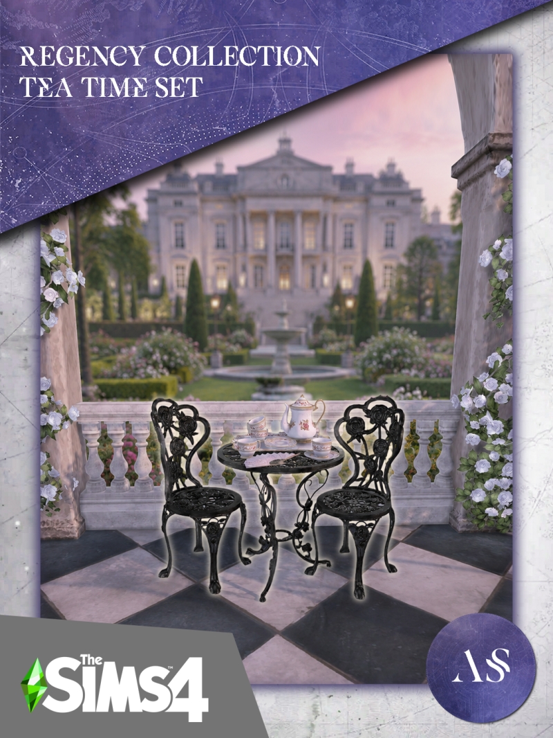 Alpha Regency GardenSet TeaTime by arthemissims - The Sims 4 Custom Content