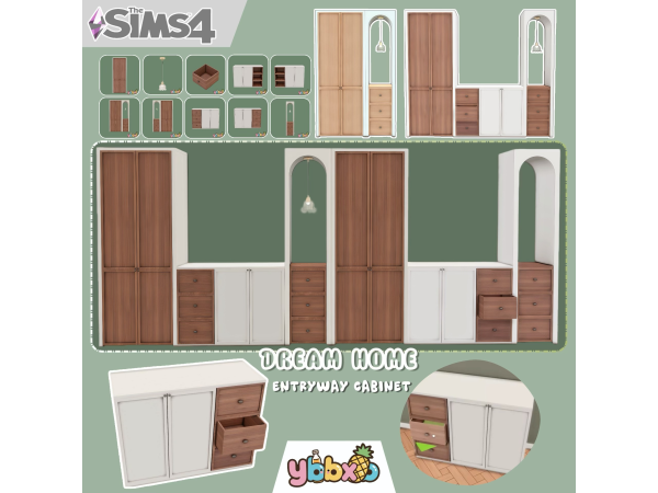 Mix Dream Home Entrance Cabinet by simsybbxb - The Sims 4 Custom Content