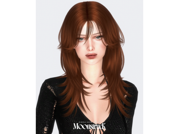 Alpha [SIMS4] HAIR_NO_013_V2 by MoonstrucK_3D - The Sims 4 Custom Content