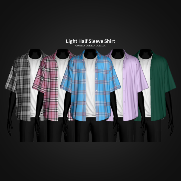 Alpha Light Half Sleeve Shirt by simsfinds - The Sims 4 Custom Content