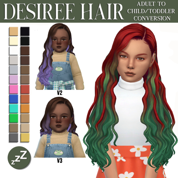 Maxis Match AH00B Hair Conversions by simsfinds - The Sims 4 Custom Content
