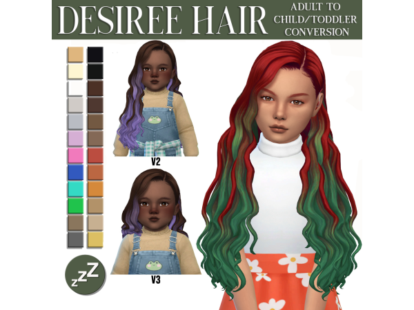 Maxis Match AH00B Hair Conversions by sleepyz - The Sims 4 Custom Content