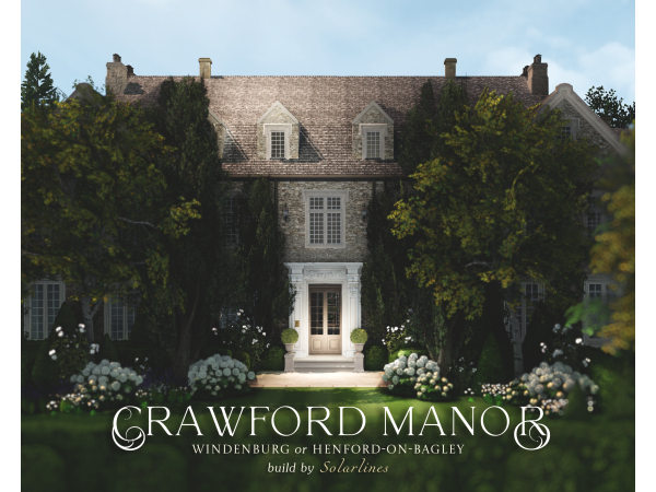 Alpha Crawford Manor Windenburg by Solarlines - The Sims 4 Custom Content