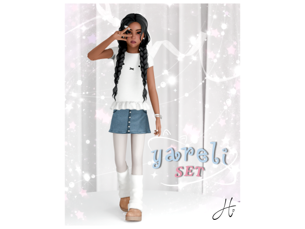 Mix heartquake yareli set - The Sims 4 Custom Content