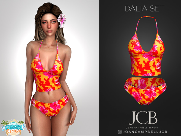 Alpha DALIA TOP AND BIKINI BOTTOM SET by Joan_Campbell_Beauty_ - The Sims 4 Custom Content